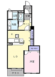 メゾンフォルテ 1LDKの間取図画像