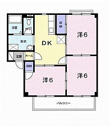 グレイス1 3DKの間取図画像