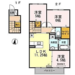 フレンダ神前 3LDKの間取図画像