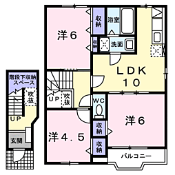 パティオカーサ 3LDKの間取図画像