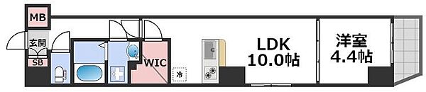 C.COLOR南新町 ｜大阪府大阪市中央区南新町2丁目(賃貸マンション1LDK・8階・38.20㎡)の写真 その2