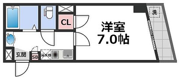 プレアデス寺田町 ｜大阪府大阪市天王寺区寺田町2丁目(賃貸マンション1K・1階・20.30㎡)の写真 その2