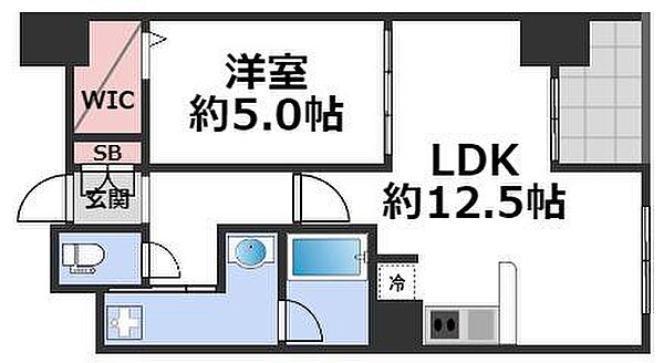 セレッソコート上本町EAST ｜大阪府大阪市天王寺区東上町(賃貸マンション1LDK・9階・42.70㎡)の写真 その2