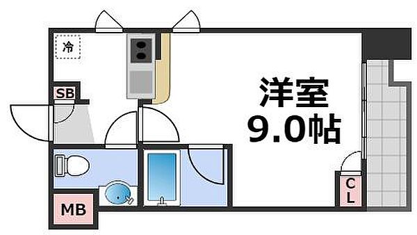 ディアコート ｜大阪府大阪市城東区新喜多2丁目(賃貸マンション1K・5階・23.93㎡)の写真 その2