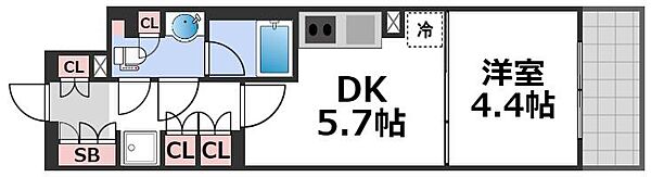 エスリードコート堺筋本町 ｜大阪府大阪市中央区博労町1丁目(賃貸マンション1DK・12階・27.86㎡)の写真 その2