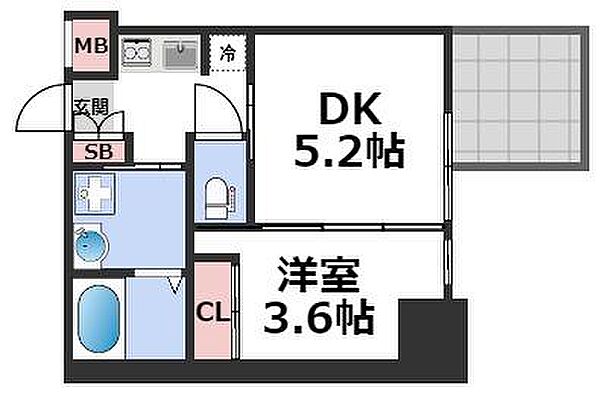 セレニテ本町リアン ｜大阪府大阪市中央区北久宝寺町2丁目(賃貸マンション2K・7階・27.04㎡)の写真 その2