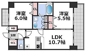 ベイサイドパークOSAKAサウスレジデンシス  ｜ 大阪府大阪市港区波除2丁目（賃貸マンション2LDK・13階・50.56㎡） その2