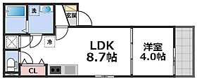 F asecia lipine  ｜ 大阪府大阪市生野区中川東2丁目（賃貸アパート1LDK・2階・30.08㎡） その2