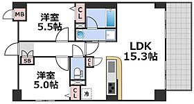 サンシエロ東今里  ｜ 大阪府大阪市東成区東今里3丁目28-4（賃貸マンション2LDK・7階・55.26㎡） その2