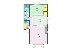 まりんはうす 2LDKの間取図画像