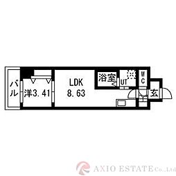アーバンパーク新大阪 1LDKの間取図画像