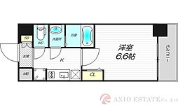 プレサンス西中島南方セレスト 7階1Kの間取り