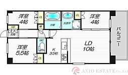 アーバンパーク淡路 5階3LDKの間取り