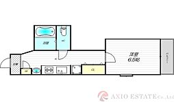 CASA　MT東三国 4階1Kの間取り
