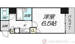 リーガル新大阪V 9階1Kの間取り