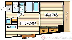 ノルデンタワー新大阪 1LDKの間取図画像