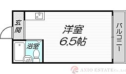 バルビゾン新大阪 ワンルームの間取図画像