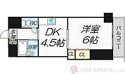 第2東三国グランドハイツ北 1DKの間取図画像