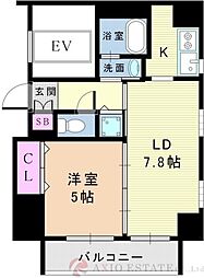 アーバンコートカサンドラ・クロス 1LDKの間取図画像