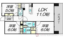 ロジュマンタワー梅田 3LDKの間取図画像