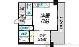 アドバンス江坂ラシュレ 1LDKの間取図画像