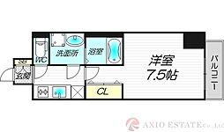 レジュールアッシュ北大阪GRANDSTAGE 1Kの間取図画像