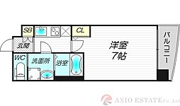 セレニテ三国プリエ 1Kの間取図画像