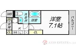 ラクラス新大阪 1Kの間取図画像