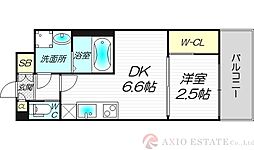 セレニテ三国プリエ 1DKの間取図画像