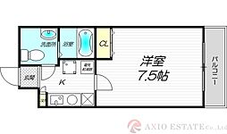 カーサ・あわじ 1Kの間取図画像