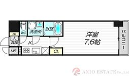 S-RESIDENCEESAKALible 1Kの間取図画像
