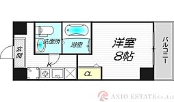 エレーヌ十三 1Kの間取図画像