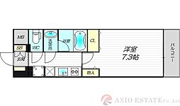 セレッソコートリバーサイドOSAKA 1Kの間取図画像