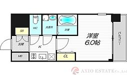 エスリードレジデンス新大阪PRIME 1Kの間取図画像