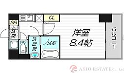 クレアートアドバンス北大阪 1Kの間取図画像