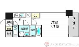 OrchidResidence新大阪 1Kの間取図画像