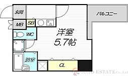 シティライフディナスティ新大阪 1Kの間取図画像