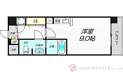 クレアート新大阪PanLoop ワンルームの間取図画像