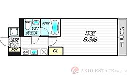 プラウドフラット新大阪 1Kの間取図画像
