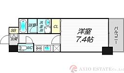 セレッソコート新大阪 1Kの間取図画像