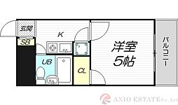 トーカン東淀川キャステール 1Kの間取図画像