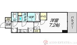 THEMUTUAL江坂 1Kの間取図画像