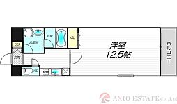 レフィーナカルム江坂 1Kの間取図画像