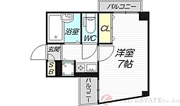 リーガル新大阪5 1Kの間取図画像