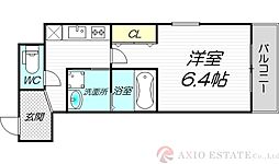 フジパレス東三国6番館 1Kの間取図画像