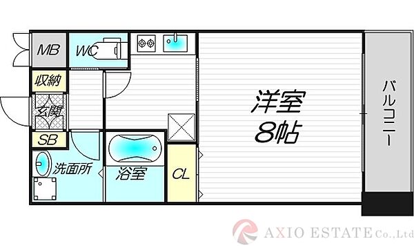 アーバンフラッツ西中島 ｜大阪府大阪市東淀川区東中島2丁目(賃貸マンション1K・8階・27.48㎡)の写真 その2