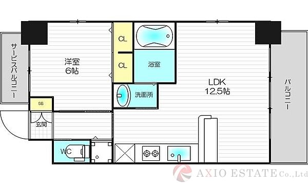 スプランディッド新大阪キャトル ｜大阪府大阪市淀川区西中島3丁目(賃貸マンション1LDK・3階・41.00㎡)の写真 その2