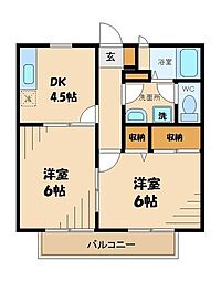 マグノリア 2Kの間取図画像