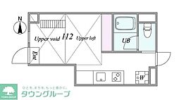 PASEOEAST 1Kの間取図画像