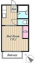 クレッシェンド・K 1Kの間取図画像